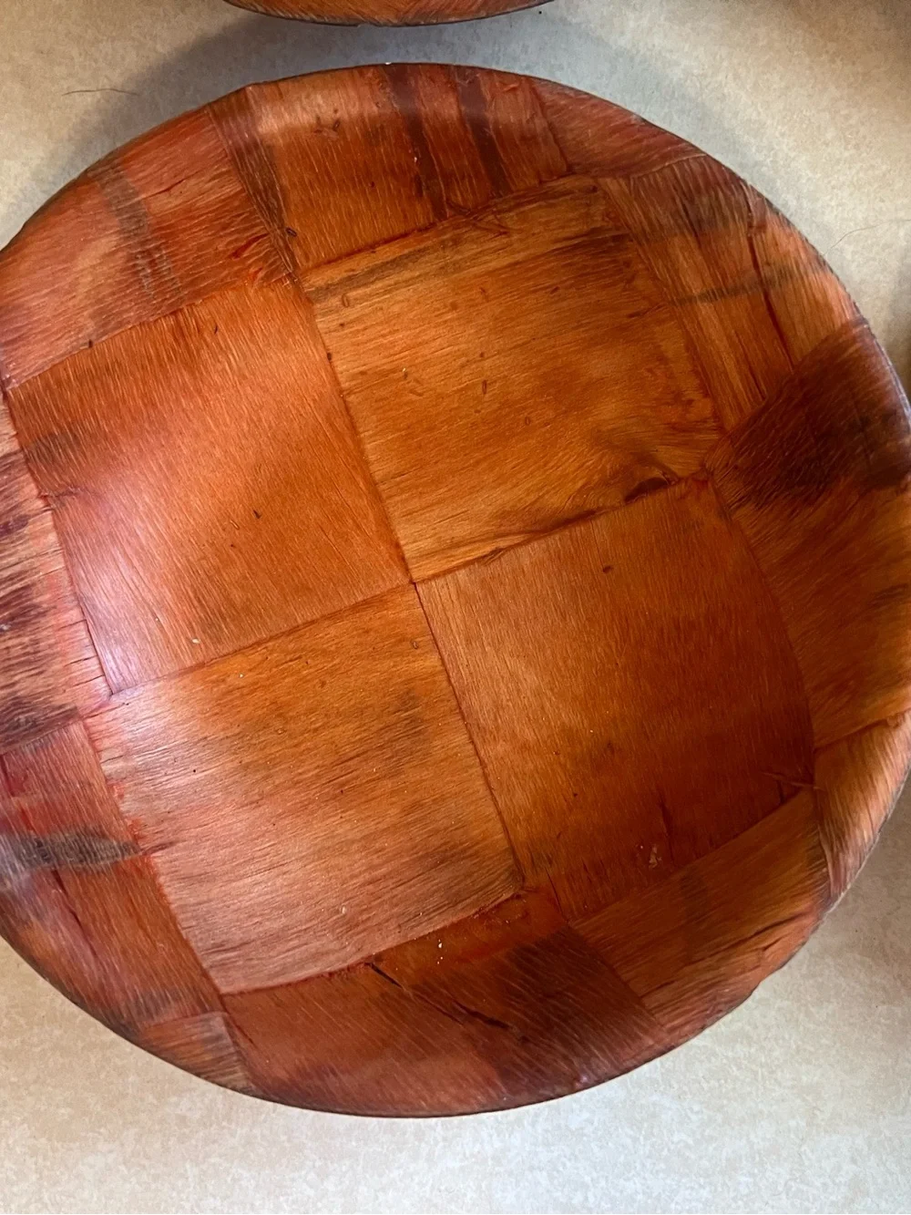 Woven Wood Vintage Bowls